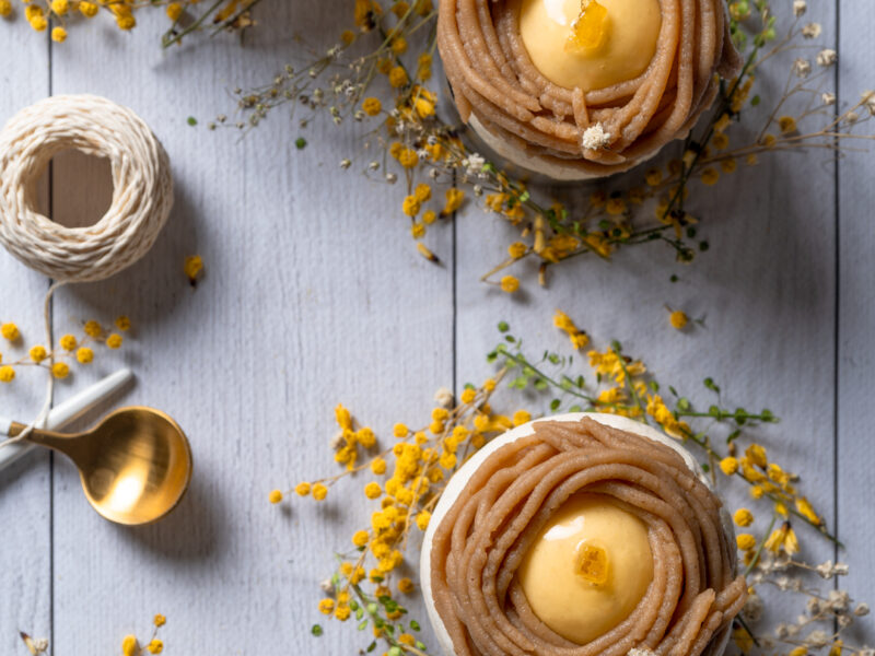 Recette mont blanc marron clémentine et yuzu