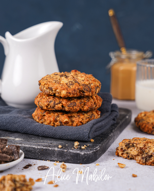 Granola cookies Beurre de cacahuètes et chocolat noir