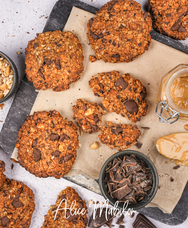 Granola cookies Beurre de cacahuètes et chocolat noir