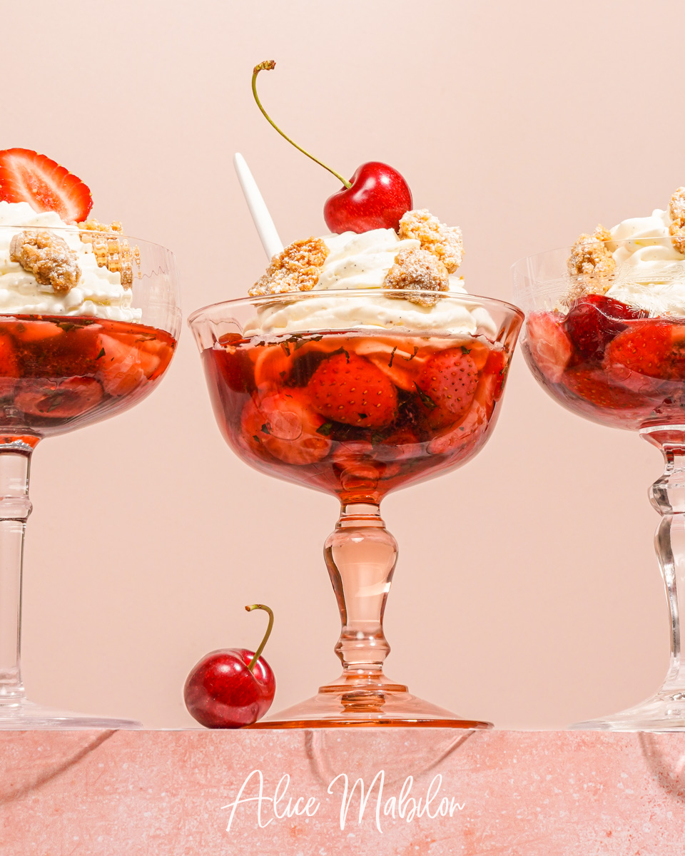 RECETTE COUPE FRUITS ROUGES MOUSSE MASCARPONE VANILLE CRUMBLE