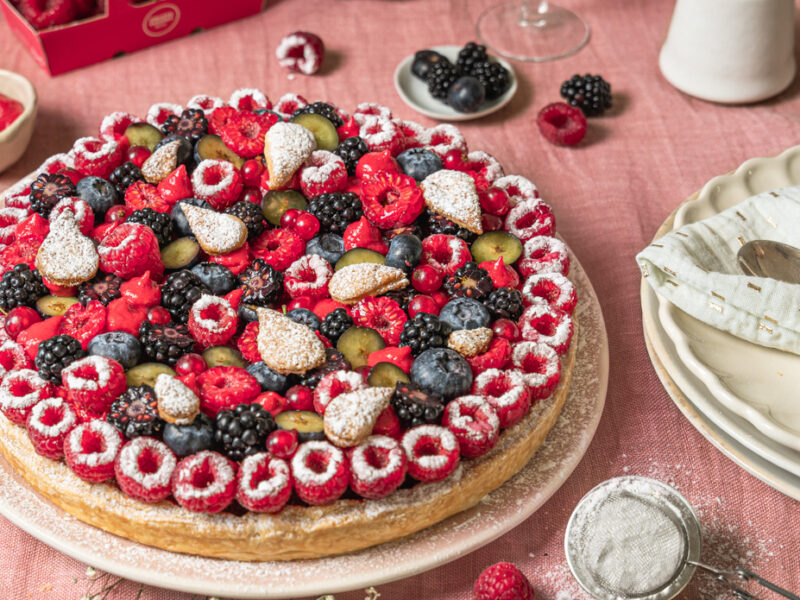 Recette Tarte aux fruits rouges et crème d'amande
