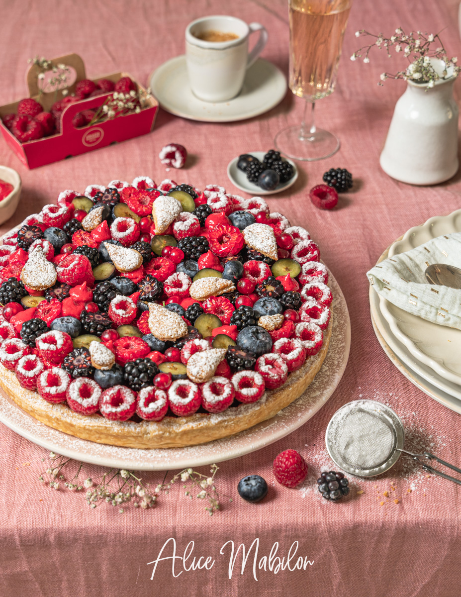 Recette Tarte aux fruits rouges et crème d'amande